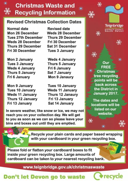 Christmas Waste and Recycling Information 2016 image 1