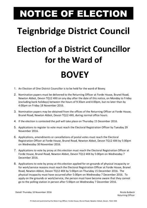 District and Town Council - Notice of Election image 2