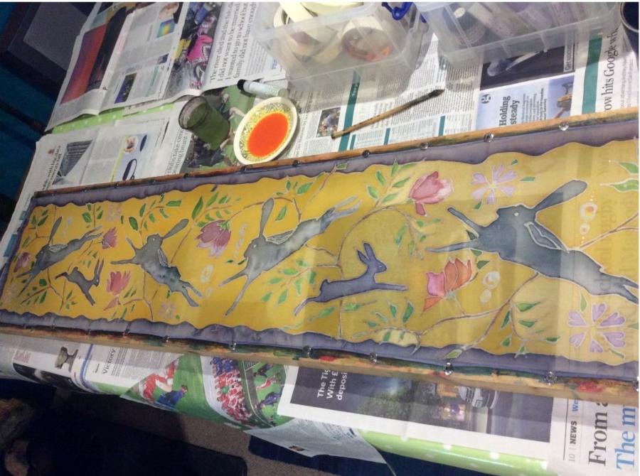 Silk painting workshop image 1