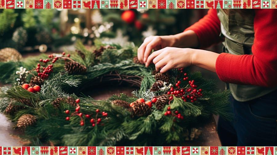 Christmas Wreath Making with Prosecco at House of Marbles image 1
