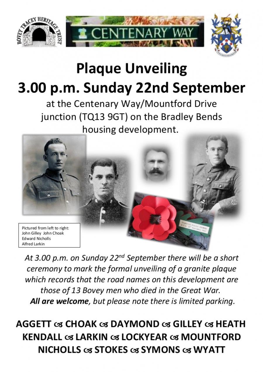 Plaque Unveiling - Centenary Way/Mountford Drive Junction image 1